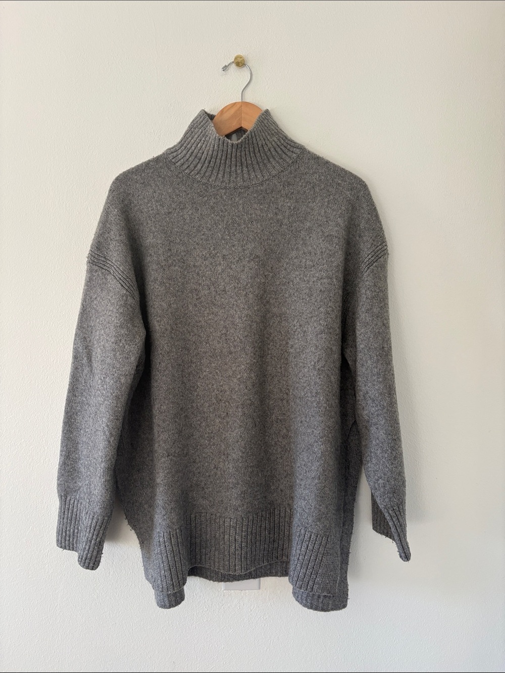 H&M Gray Mock Neck Oversized Sweater